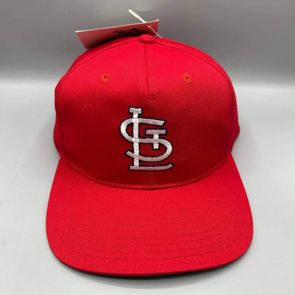 Vintage St. Louis Cardinals MLB Hat Men Red Twins Enterprise Snap Back Cap New